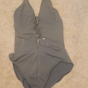 Anne Cole Large Charcoal One-Piece Swimsuit